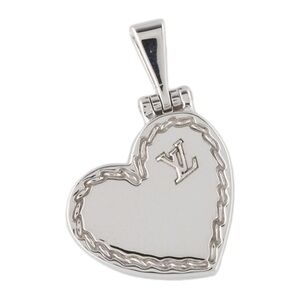 Louis Vuitton 18k White Gold Heart Locket Charm Pendant